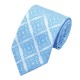 Подарочный галстук голубой в узорах