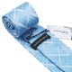 Подарочный галстук голубой в узорах