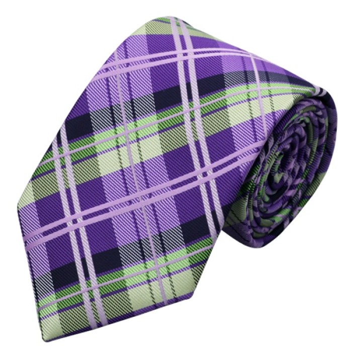 Подарункова краватка фіолетова в абстракціях
