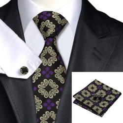 Краватка з платком та запонками
