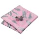 Галстук розовый с серым (шелковый жаккард) + платок и запонки