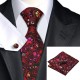 Краватка червоний ізобілля з запонками та хусткою