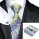 Подарочный галстук фиолетовый, льняной с абстракциями