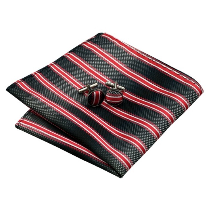 Набор галстук с красными полосками