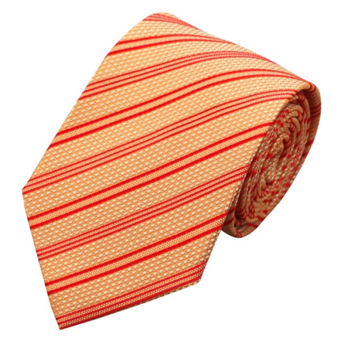 Подарункова краватка помаранчева у смужку
