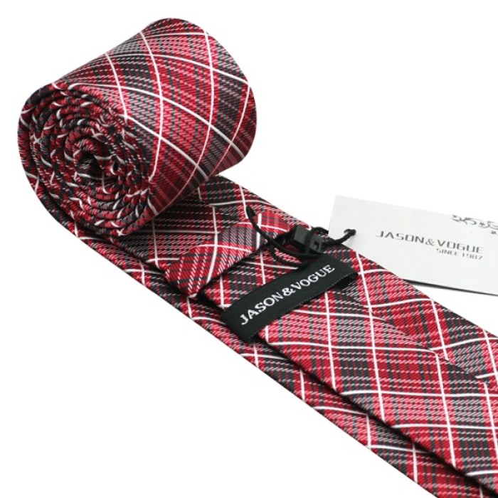 Краватка подарункова червона з запонками та платком