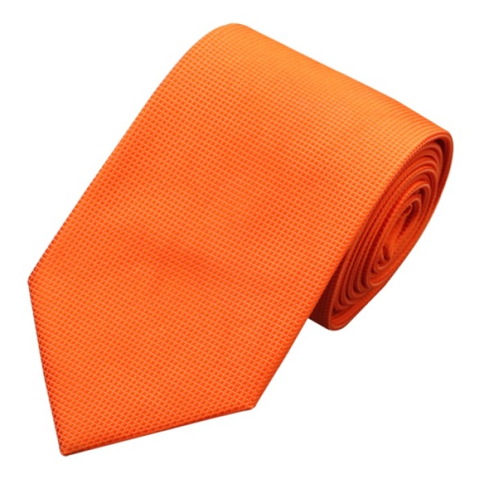 Подарунковий набір помаранчевої краватки з запонками та хусточкою