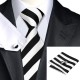 Набор галстук в черно-белую полоску