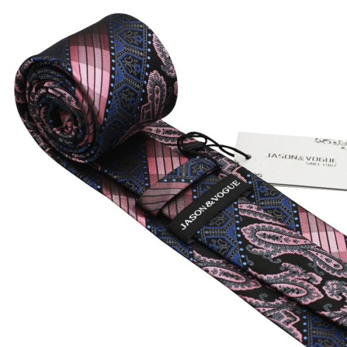 Подарунковий набір краватка, запонки, платок з візерунком від Jason&Vogue