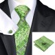 Подарункова краватка салатова з абстракціями