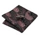 Подарочный галстук черный с розовыми абстракциями
