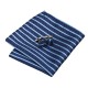 Подарочный галстук синий в голубую полоску