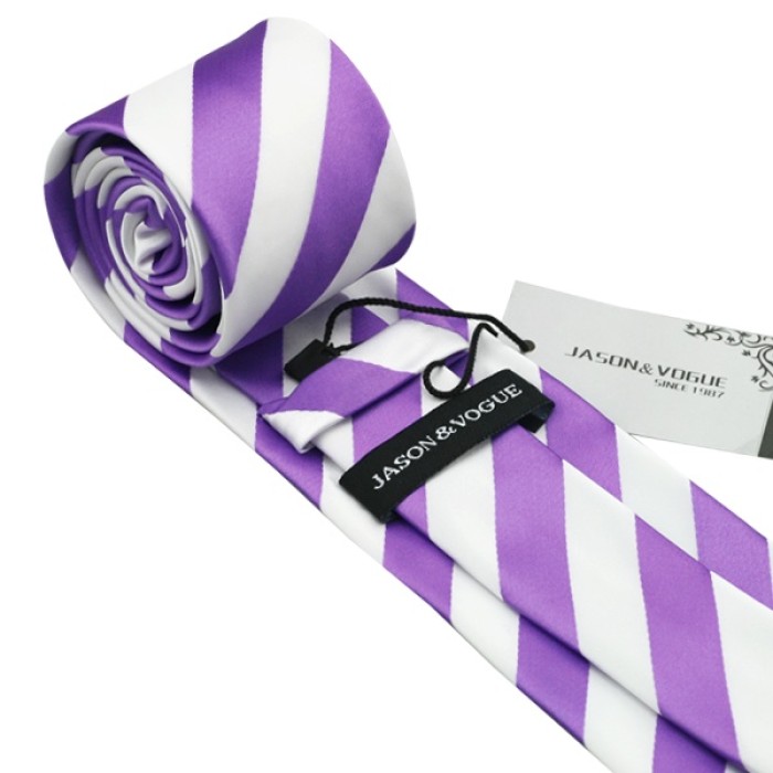 Подарочный набор фиолетовый с белым в полоску