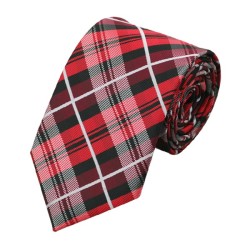 Подарочный галстук красный в полоски