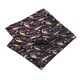 Подарункова краватка з фіолетовими та салатовими абстракціями