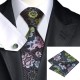 Подарункова краватка темно-сіра з абстракціями