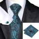 Подарочный галстук бирюзовый с фиолетовым 02