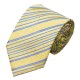 Краватка подарункова жовта у блакитну смужку