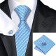 Подарочный галстук голубой в ромбик