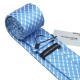 Подарочный галстук голубой в ромбик