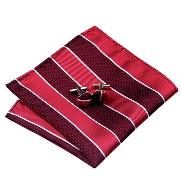Подарочный галстук красный в полоску