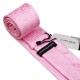 Краватка рожева в квадратик + платок і запонки