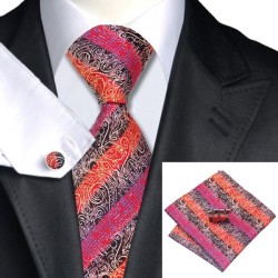 Подарочный галстук в круживах и полоску