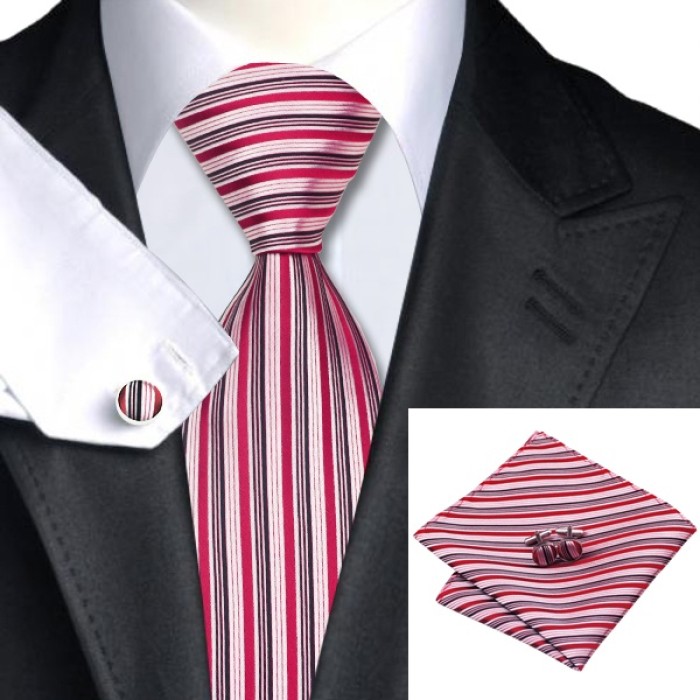 Подарочный галстук в вертикальную полоску