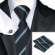 Подарункова краватка чорна у смужку