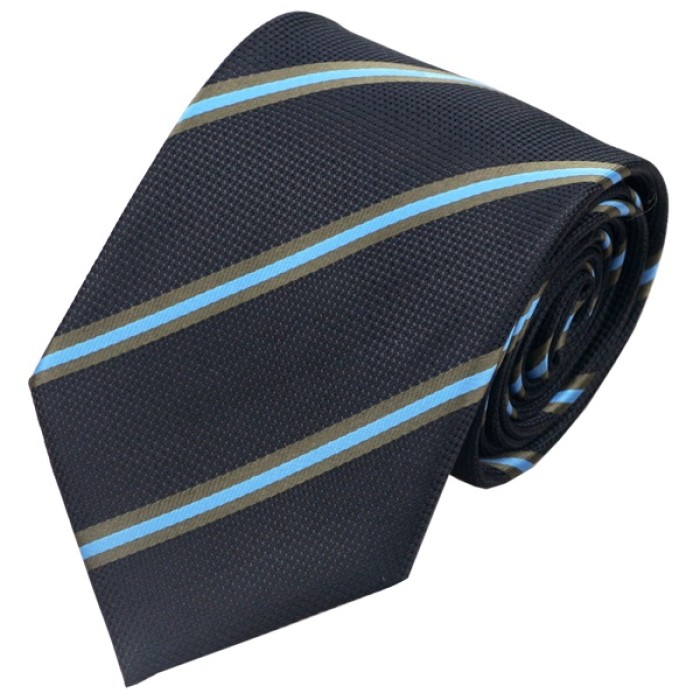 Подарункова краватка чорна у смужку
