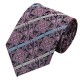 Подарочный галстук розовый с черным и полоской