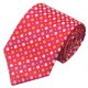 Подарункова краватка червона у різнокольоровий горошок