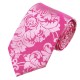 Краватка на подарунок рожева в гарних візерунках