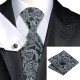 Краватка на подарунок сірий у абстракціях
