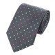 Краватка на подарунок сірий у горошек