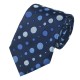 Подарочный галстук синий в горошек (Италия)