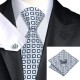Краватка на подарунок сріблястий з чорним без запонок