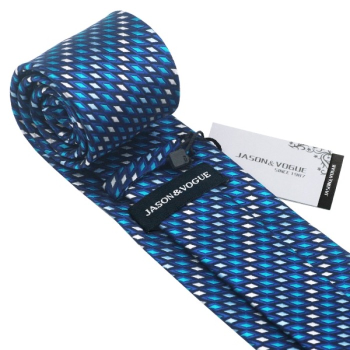 Подарунковий краватка бірюзовий у ромбик 
