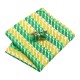 Подарунковий краватка зелений з жовтим у смужку