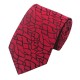 Краватка червоний з дизайном тріщин + платок та запонками