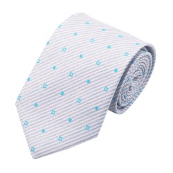 Краватка на подарунок у блакитний квадратик