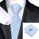 Краватка з відтінками блакитного з хусткою