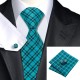 Подарунковий краватка темна бірюза в клітинку