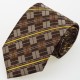 Краватка з відтінками коричневого та жовтими смужками