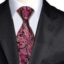 Краватка фуксія з малиновими абстракціями
