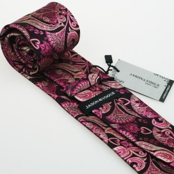Краватка фуксія з малиновими абстракціями