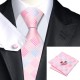 Краватка подарункова рожева з голубим в ромбік