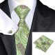 Подарункова краватка салатова з баклажановим
