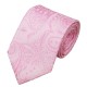 Галстук розовый с белым в абстракциях + платок и запонки