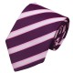Краватка подарункова фуксія з рожевим, чорним та білим у полоску